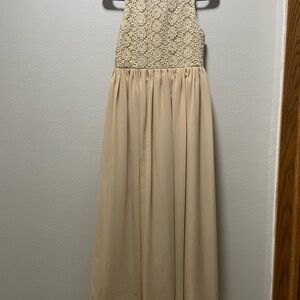 Elegant Cream Lace Kids Dress
